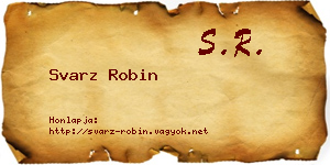 Svarz Robin névjegykártya